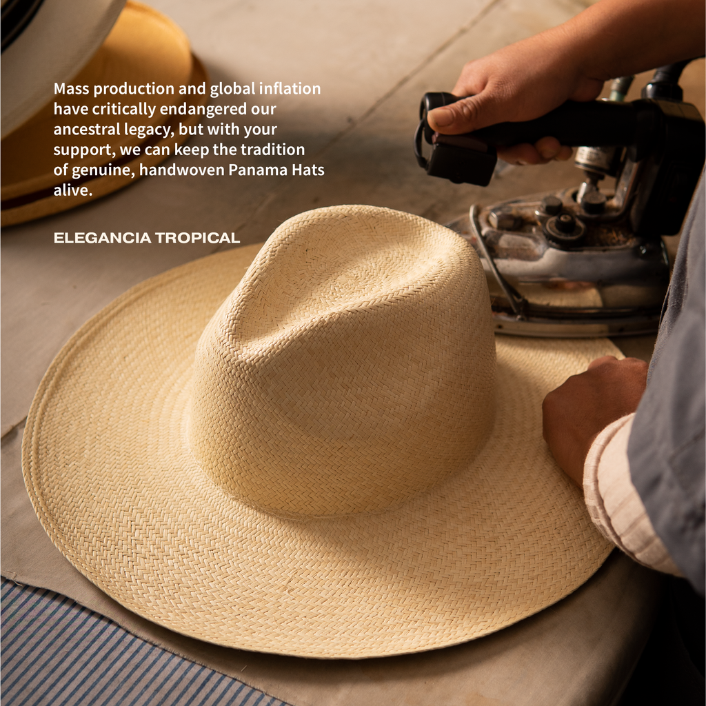 Elegancia Tropical Genuine Panama Hats - Traveler - Packable Panama Hat with Collectable Wooden Box