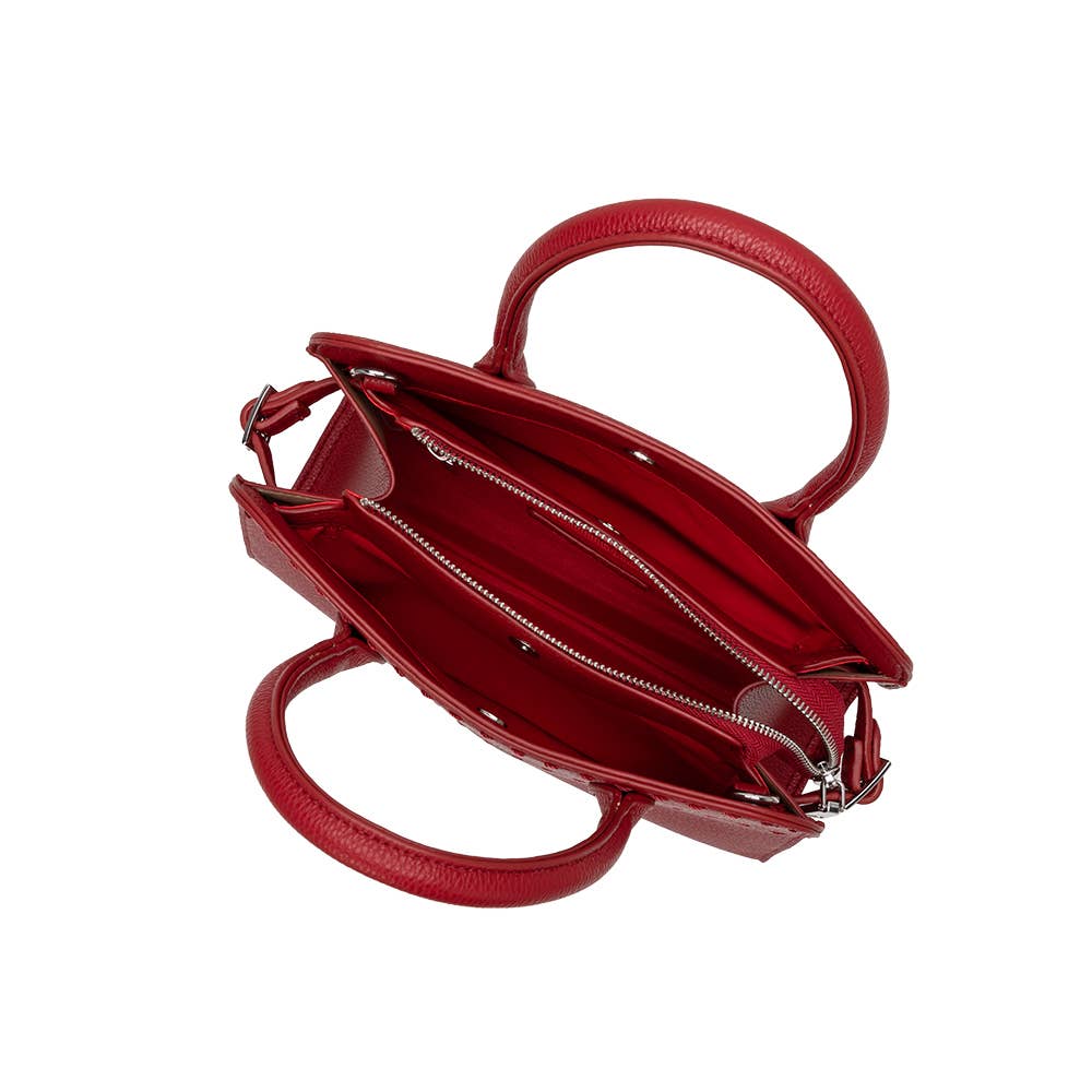 Melie Bianco - Marlo Red Recycled Vegan Leather Crossbody Bag