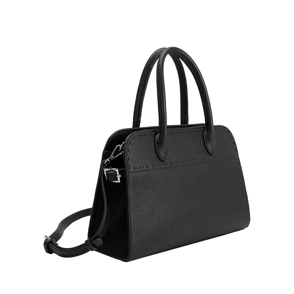 Melie Bianco - Marlo Black Recycled Vegan Leather Crossbody Bag