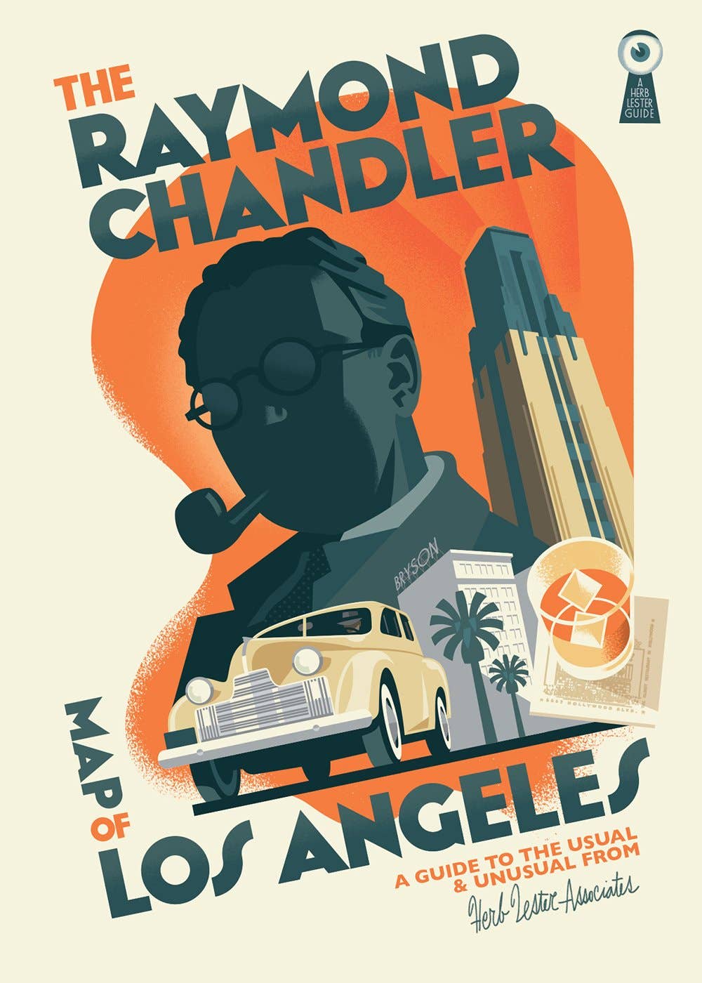 Herb Lester Associates - Raymond Chandler  Los Angeles -  Noir, Spy, Mystery Map