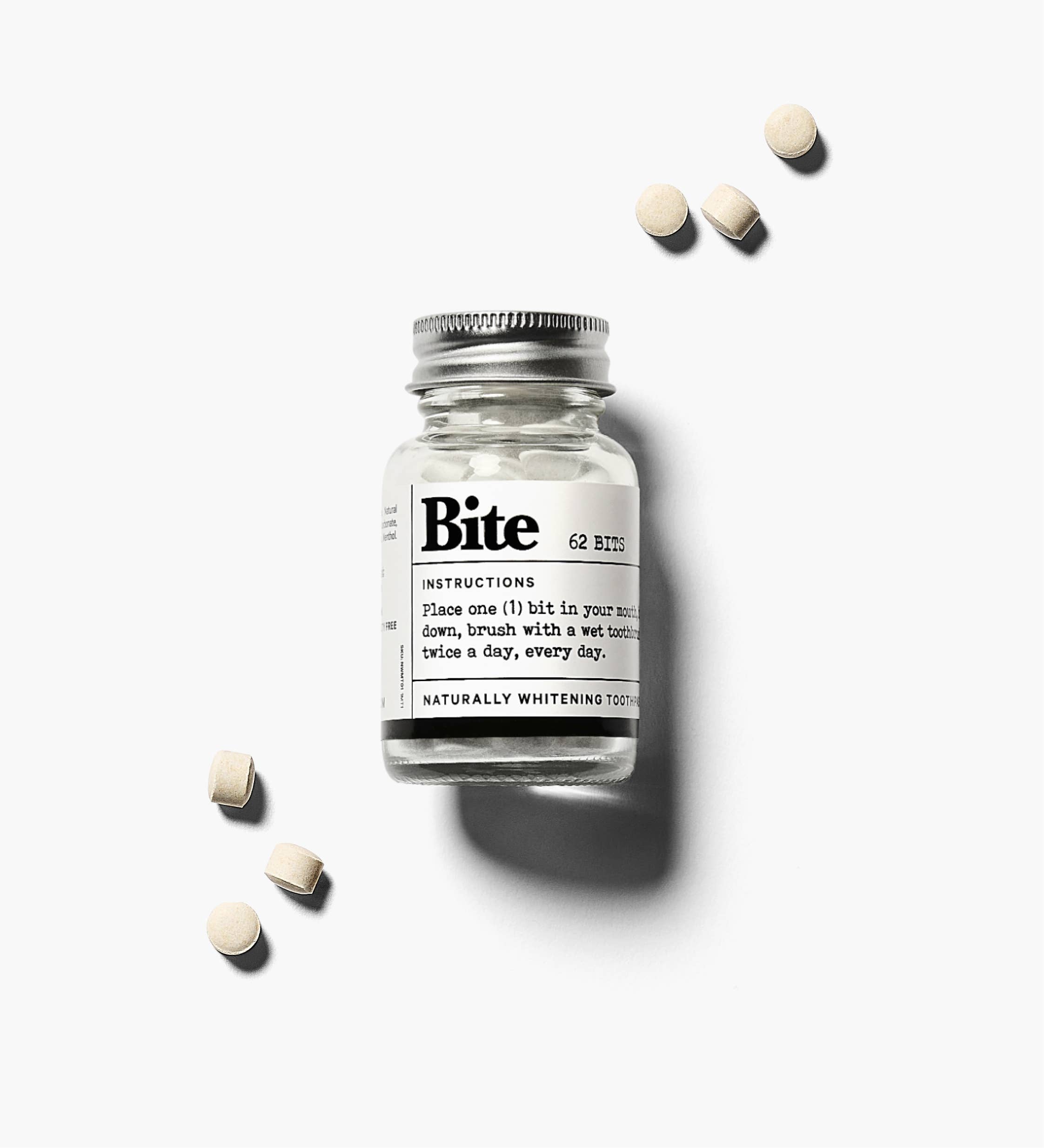 BITE - Toothpaste Bits Fluoride-Free - 1oz - Mint