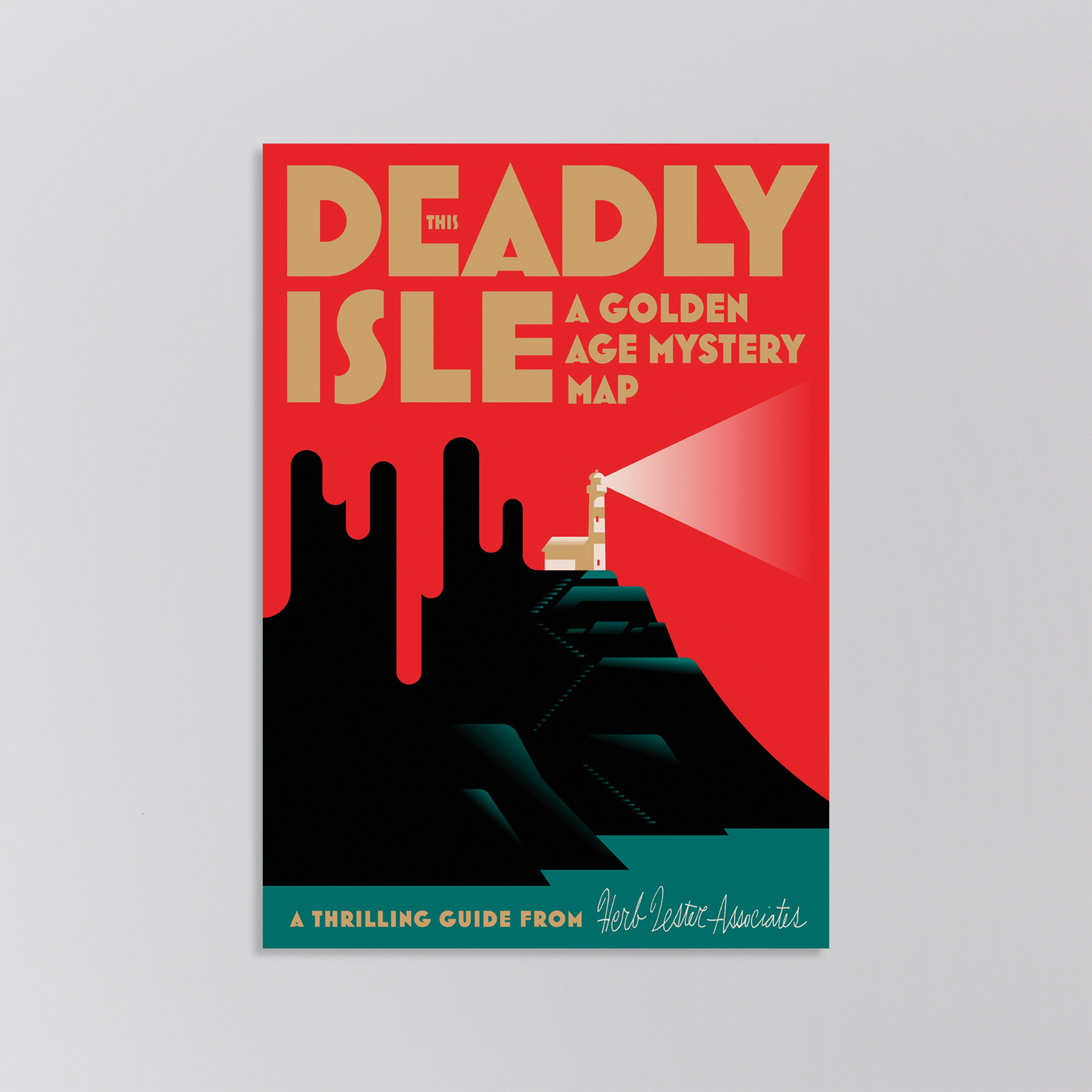 Herb Lester Associates - This Deadly Isle - England Mystery Detective Map