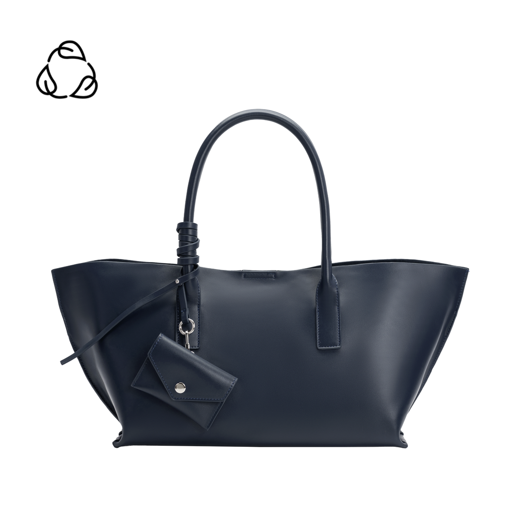 Melie Bianco - Astrid Navy Premium Vegan Leather Tote Bag