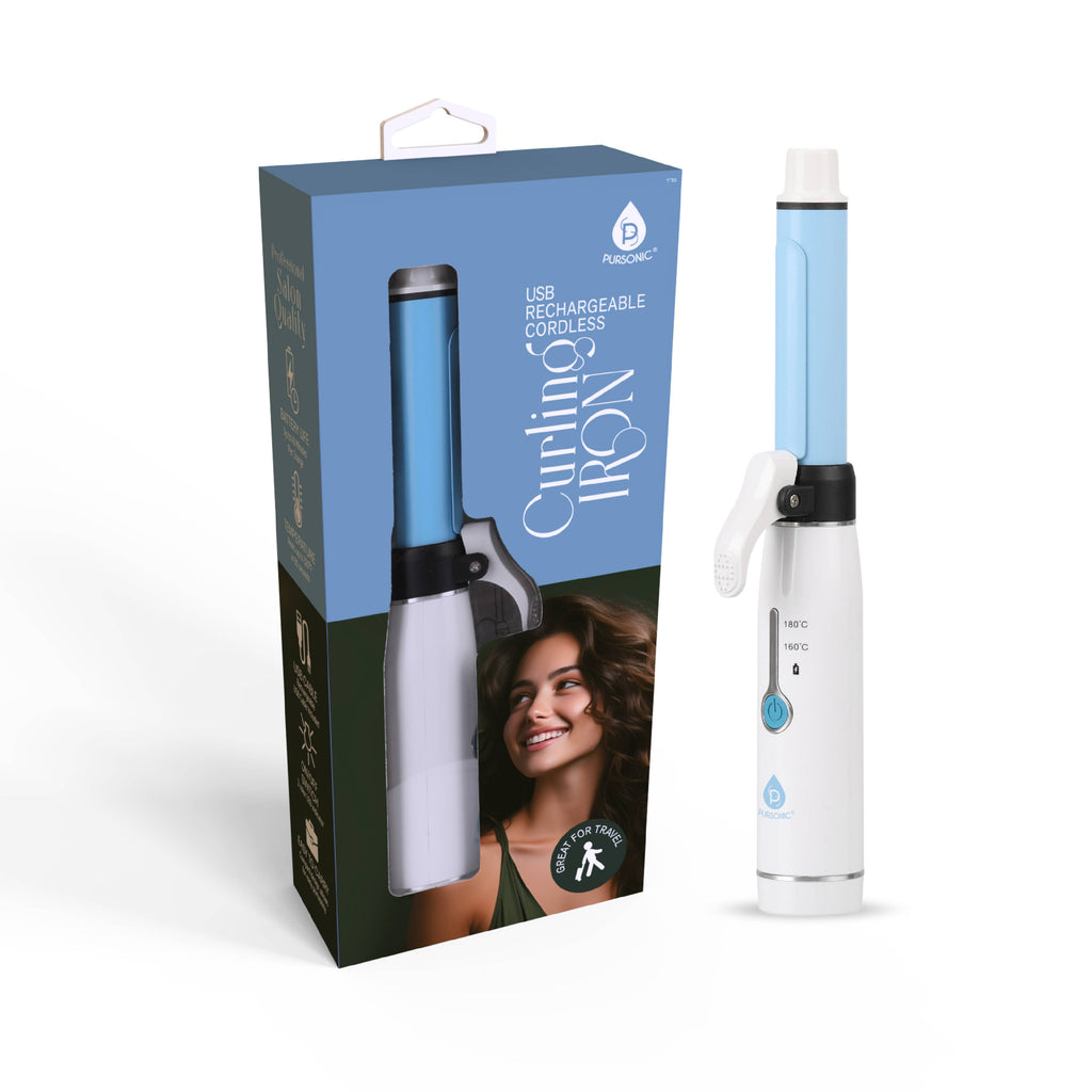 Pursonic - USB Rechargeable Cordless Curling Iron