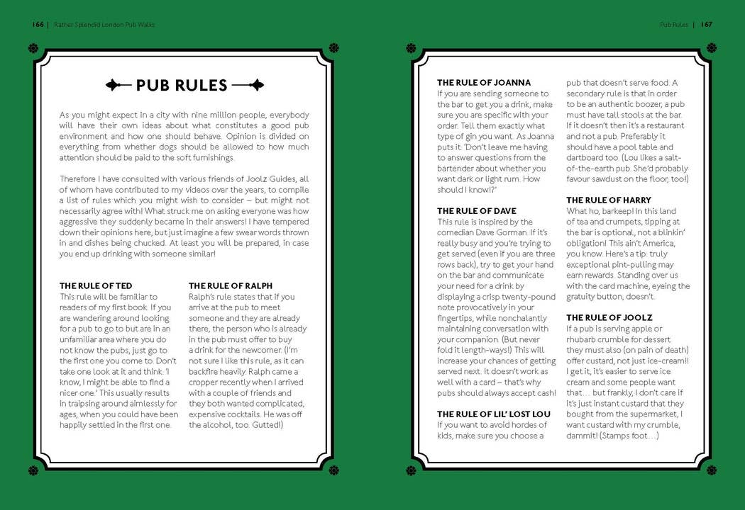 Chronicle Books - Joolz Guides: Rather Splendid London Pub Walks