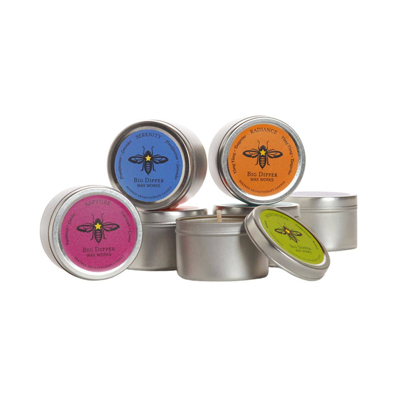 Big Dipper Wax Works - Aromatherapy Travel Tins – 100% Pure Beeswax – 1.7 oz