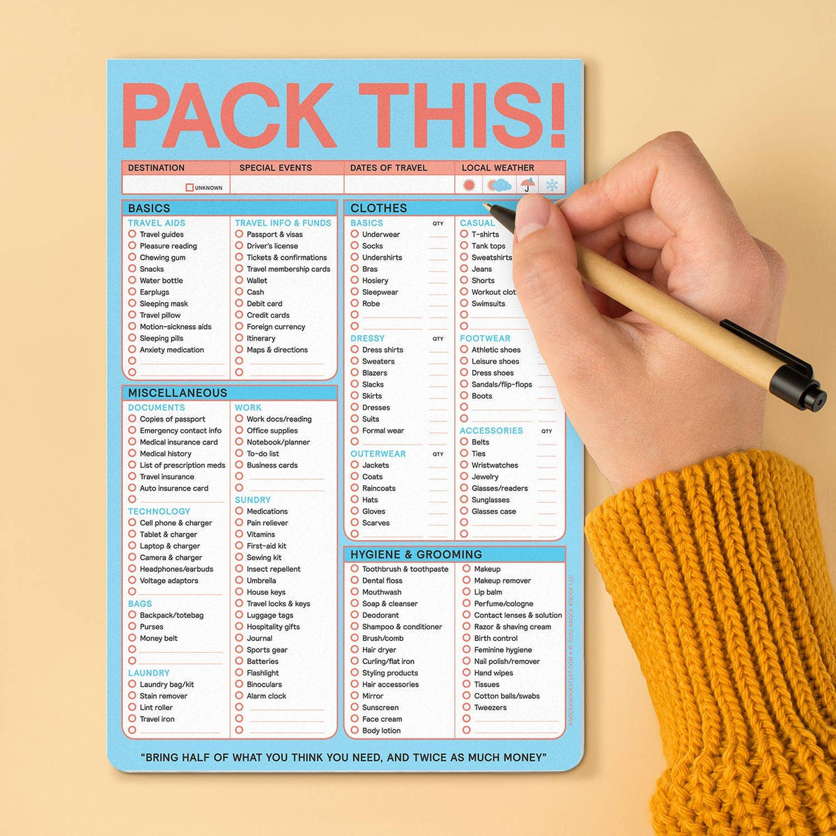 Hachette Book Group - Pack This Pad