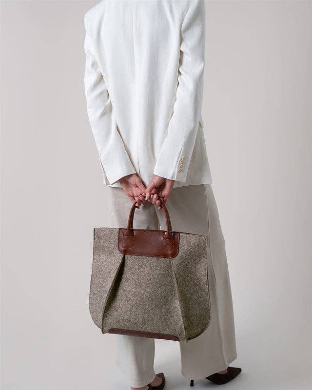 Graf Lantz - Frankie Merino Wool Tote - Ash Brown Sienna
