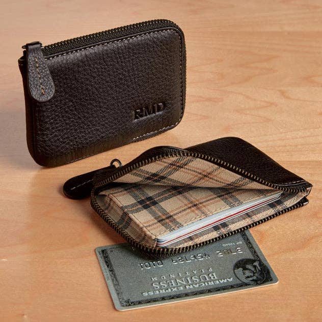 Levenger - Bomber Jacket Zip Card Wallet