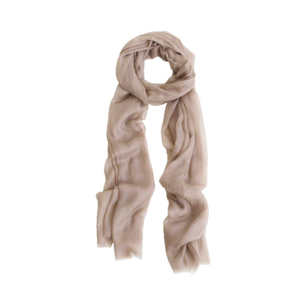 Lost Pattern NYC - "Featherlight" Oversized Cashmere Scarf - Light Tan