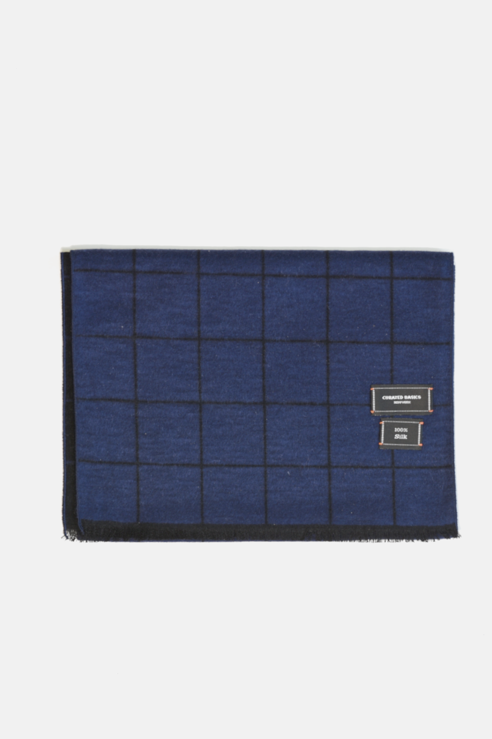 Curated Basics - Brushed Silk Window-Pane Scarf