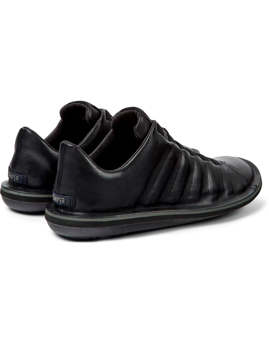 Black shoes on a white background