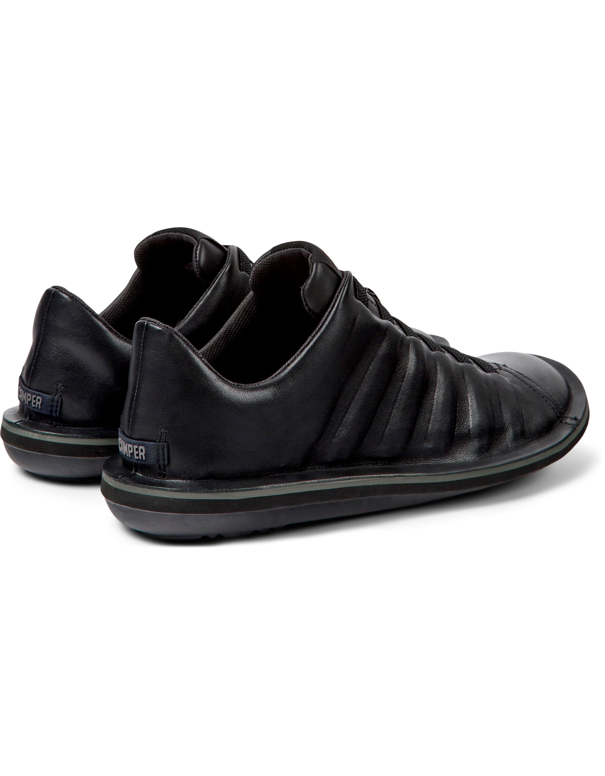 Black shoes on a white background