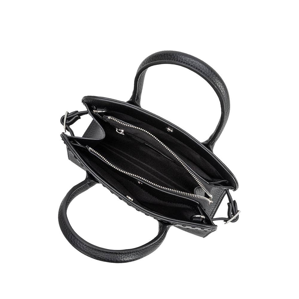 Melie Bianco - Marlo Black Recycled Vegan Leather Crossbody Bag