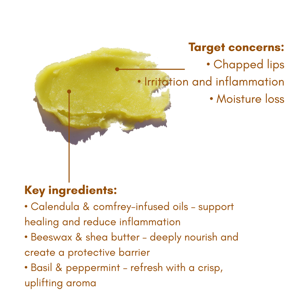 Urb Apothecary - Basil Mint Lip Balm - Healing, Botanically-Infused, Bio-Tube