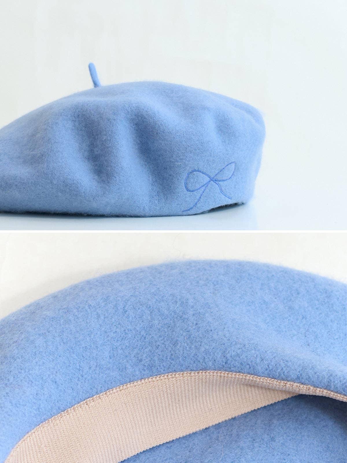 Lost Pattern NYC - "Bon Chic" Wool Beret - Sky Blue