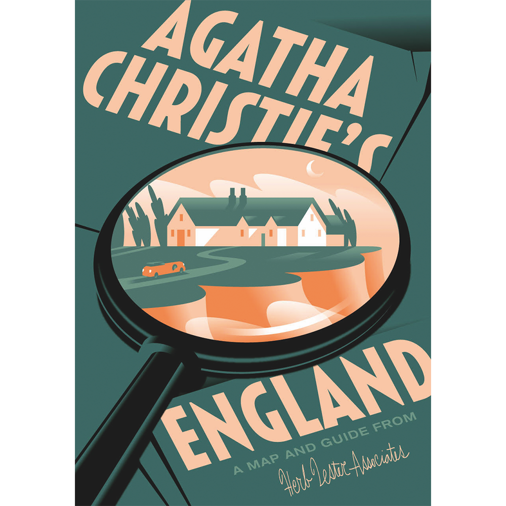 Herb Lester Associates - Agatha Christie's England - Art Map & Cultural Guide