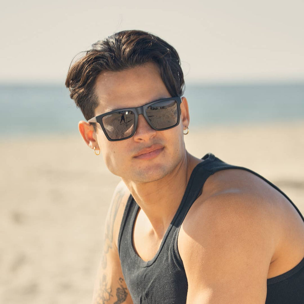 Blue Planet Eco-Eyewear - BP10401 - Atlas - Matte Onyx / Smoke Polarized Lens