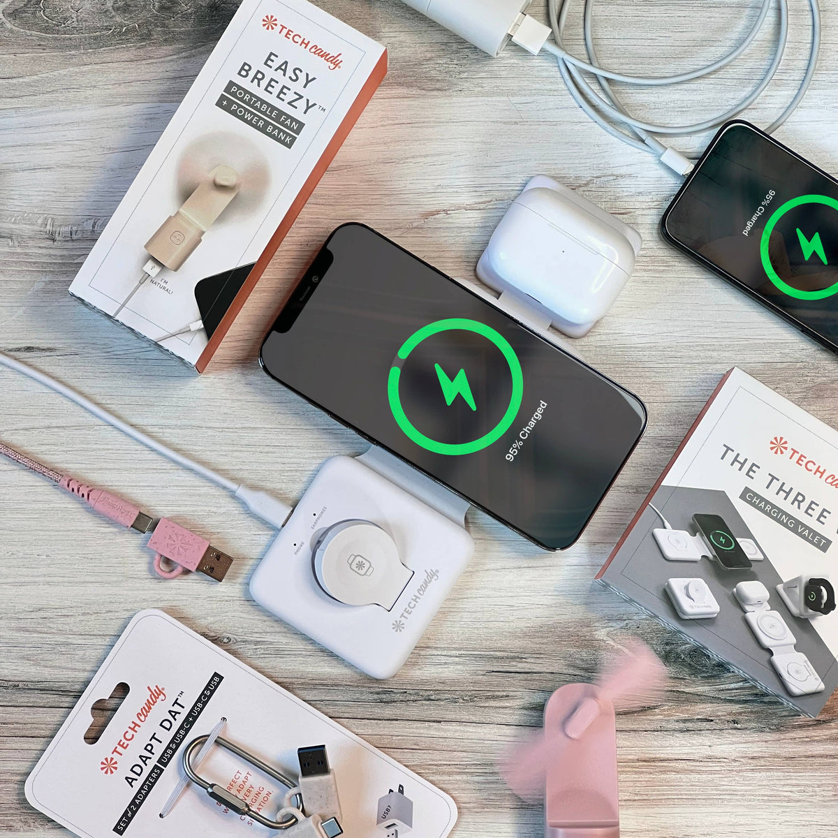 Tech Candy - ADAPT DAT SET OF 2 ADAPTERS (USB TO USB-C + USB-C TO USB)