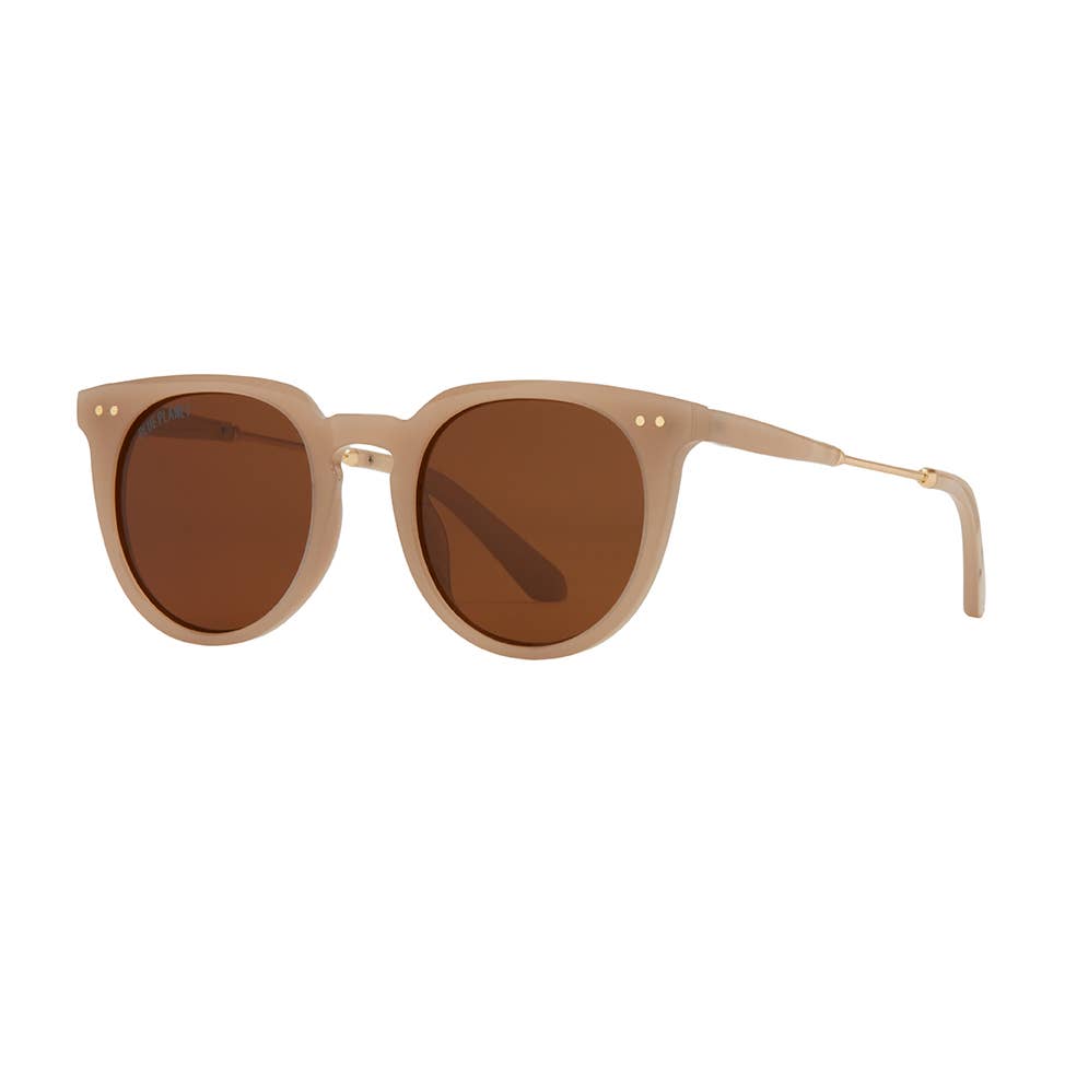 Blue Planet Eco-Eyewear - BP10313 - Cove - Milky Mocha / Gold / Brown Polarized Lens