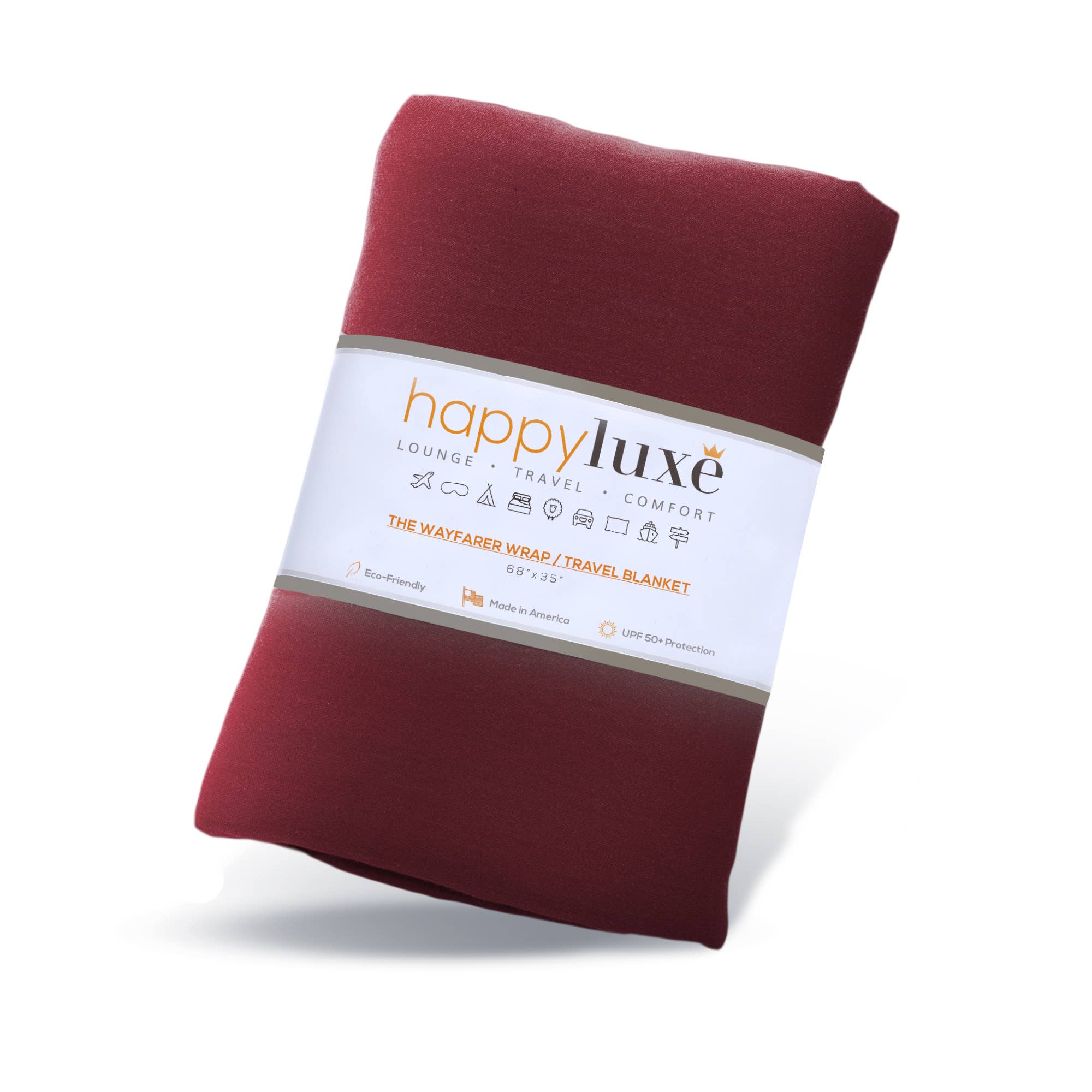 HappyLuxe - Wayfarer Travel Wrap and Shawl | Cabernet Red