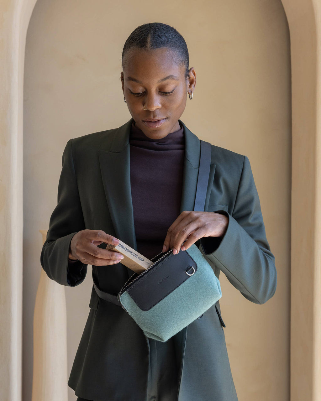 Graf Lantz - Bedford Merino Wool Belt Bag - Spruce Black