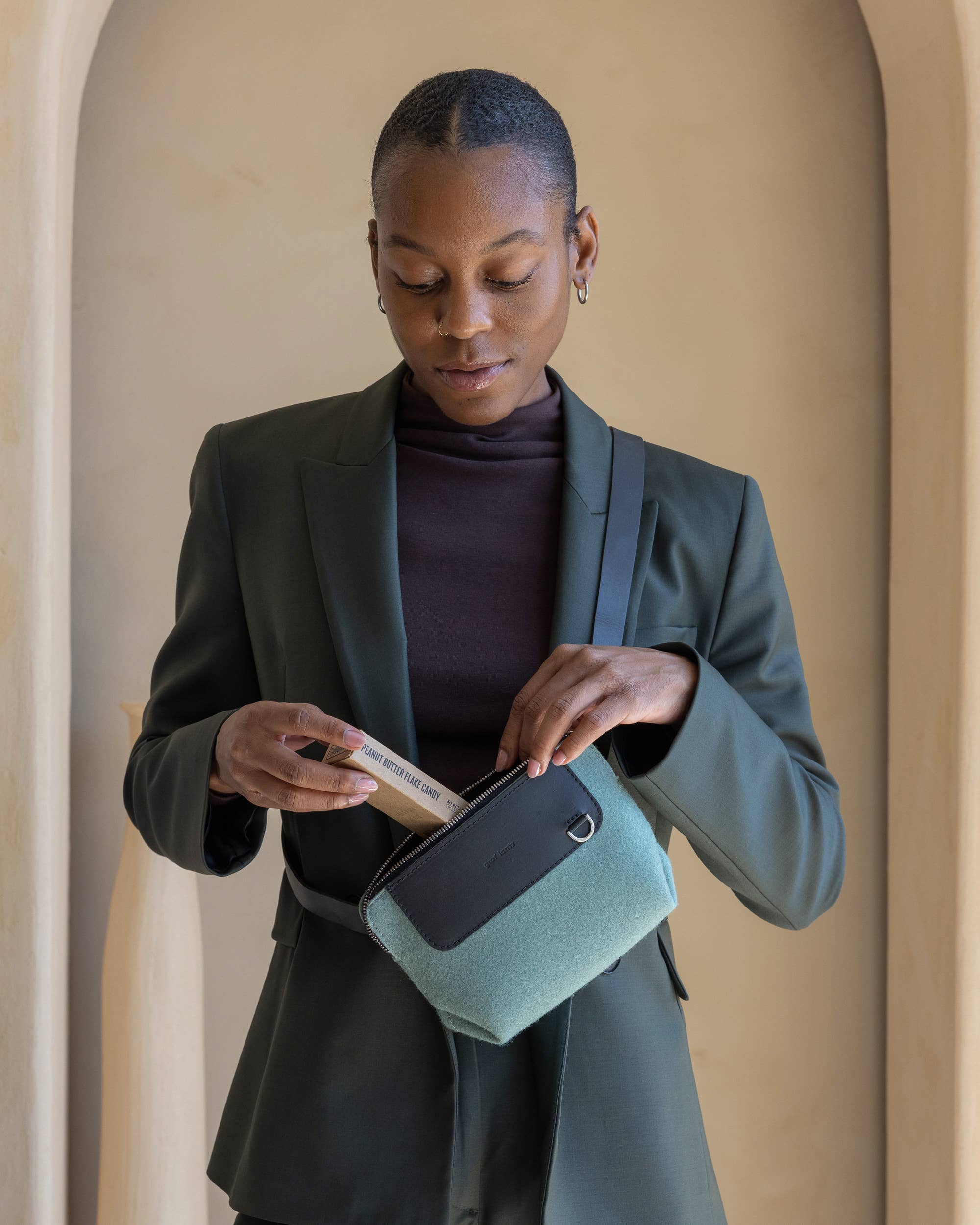 Graf Lantz - Bedford Merino Wool Belt Bag - Spruce Black