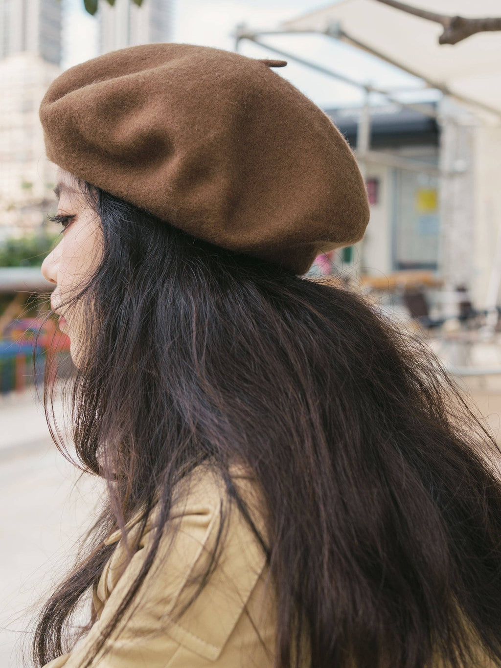 Lost Pattern NYC - "Bon Chic" Wool Beret - Chestnut