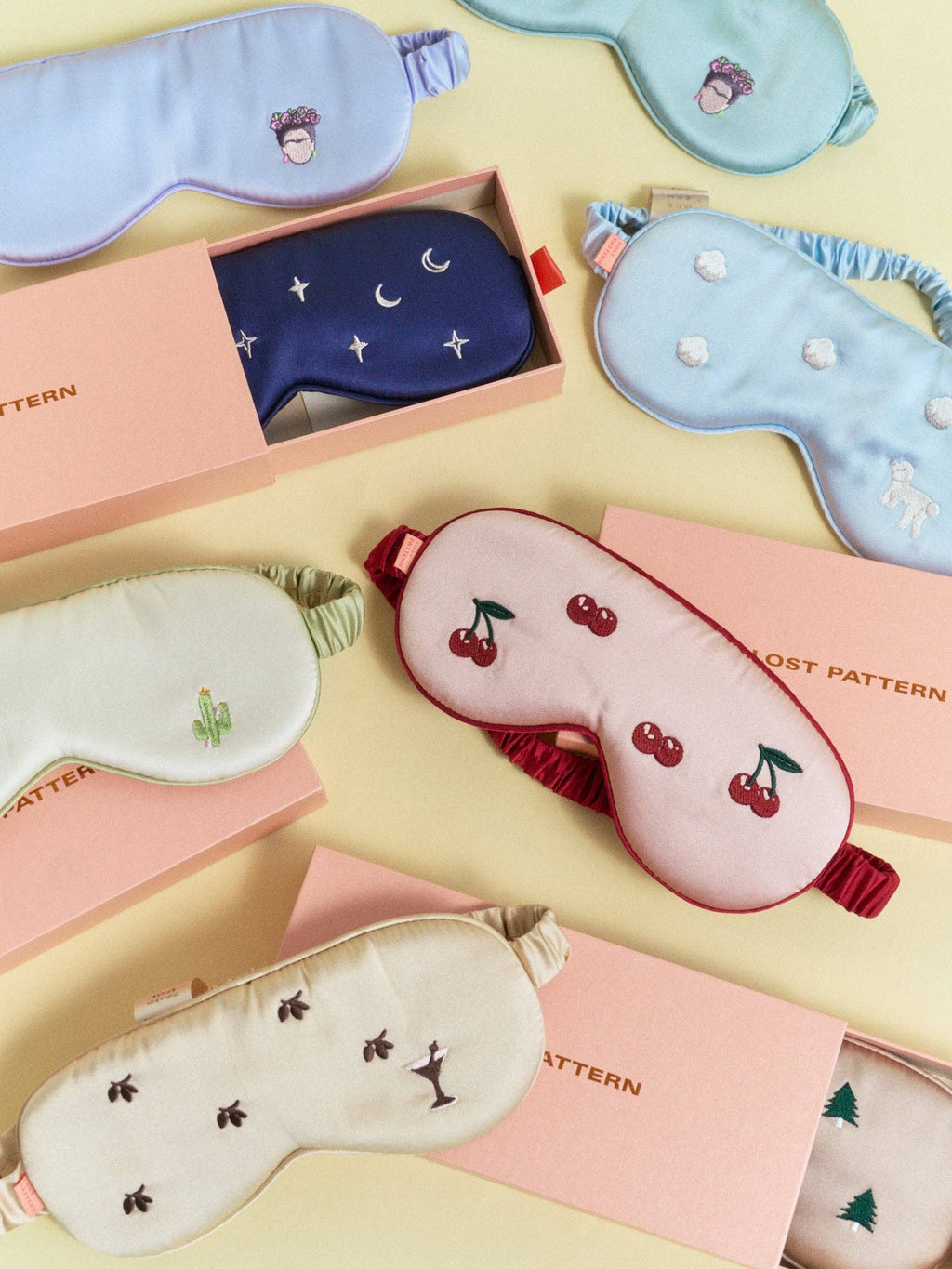 Lost Pattern NYC - "Martini" Silk Sleep Eye Mask - Champagne