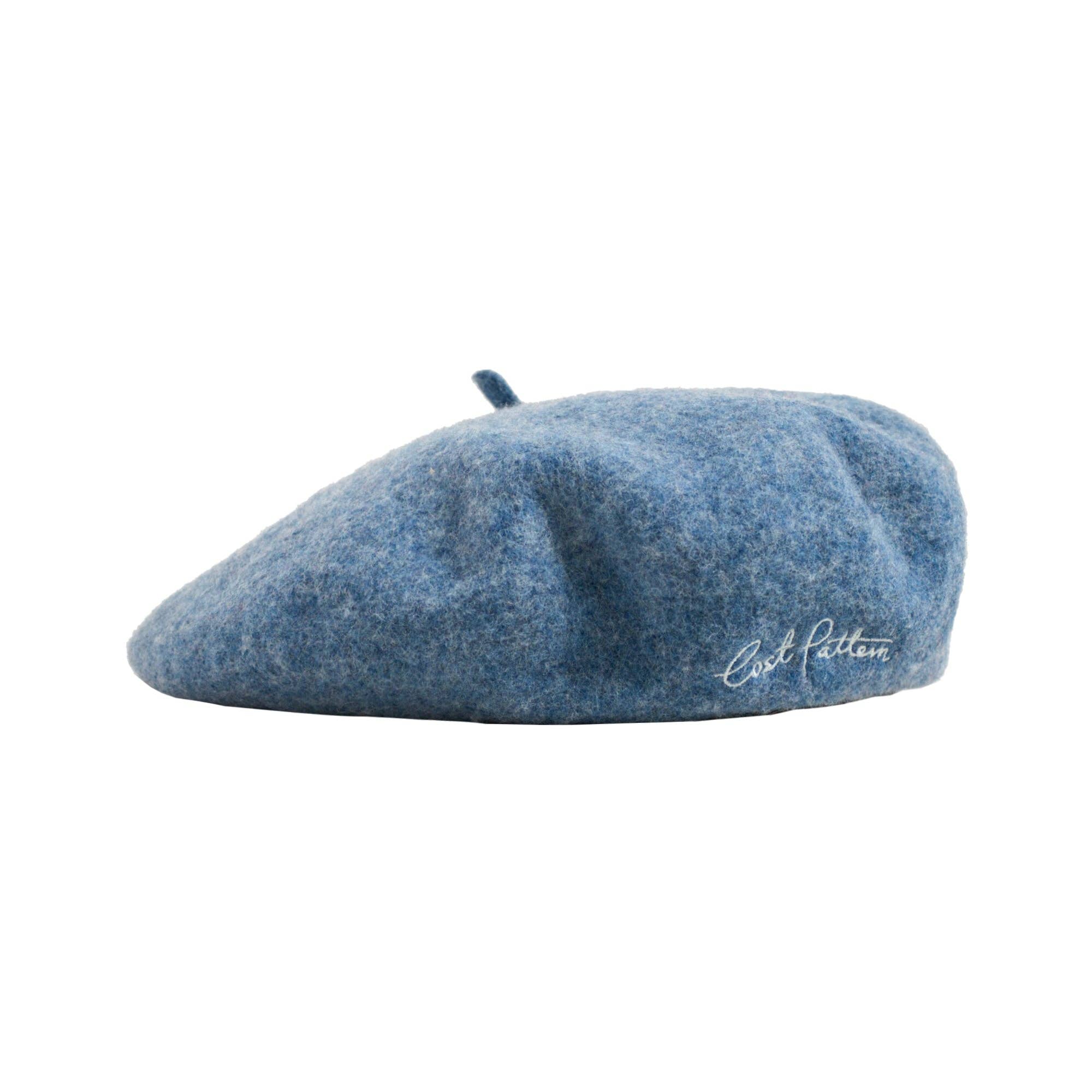 Lost Pattern NYC - "Bon Chic" Wool Beret - Dusty Blue