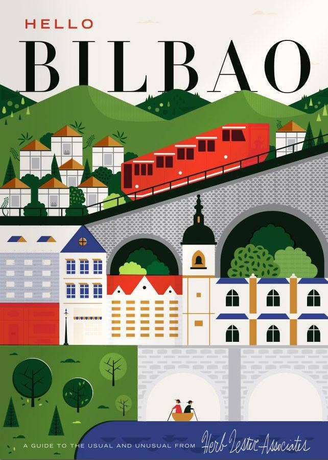 Herb Lester Associates - Hello Bilbao  - Spain Travel Map & Cultural Guide