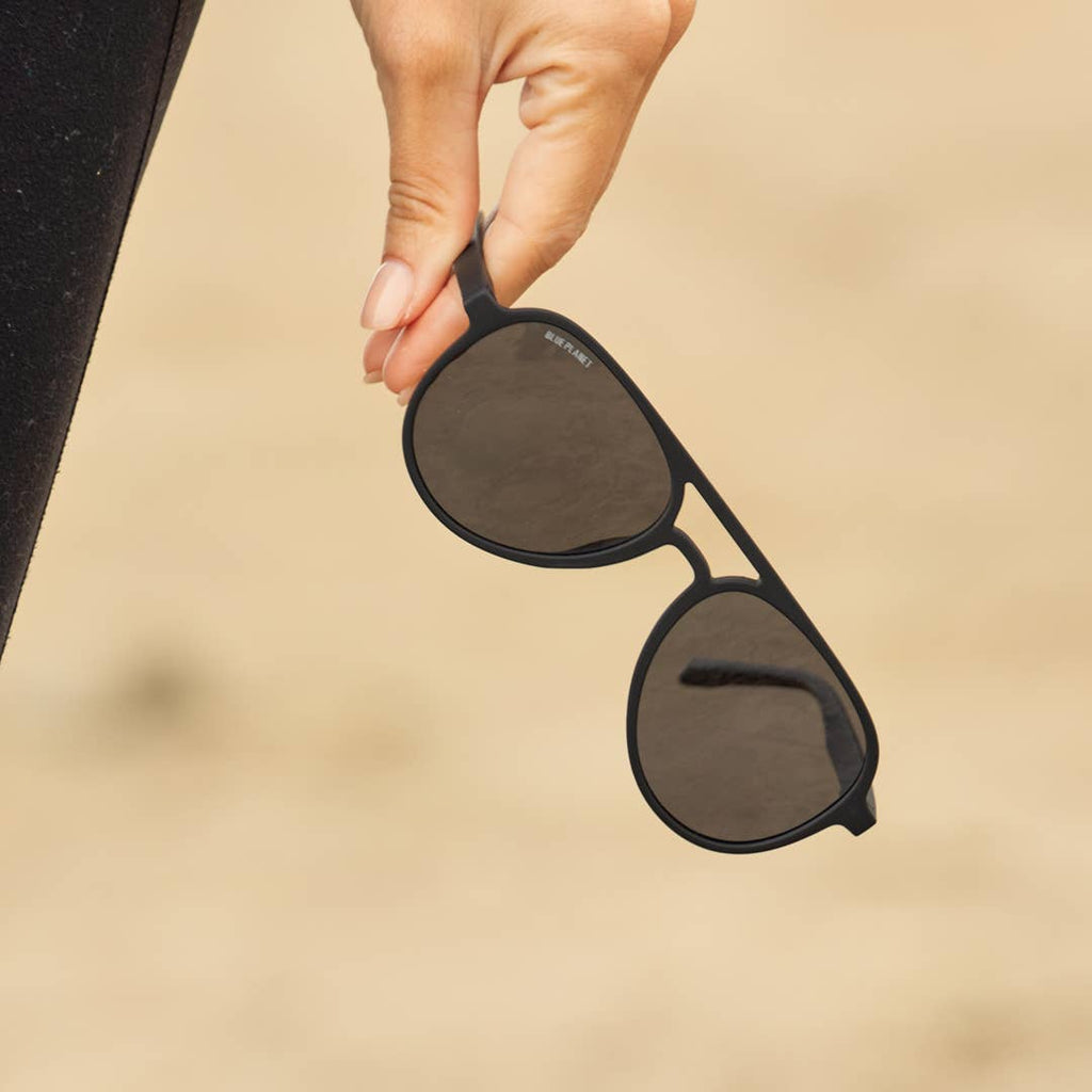 Blue Planet Eco-Eyewear - BP10323 - Dunes - Soft Onyx / Smoke Polarized Lenses