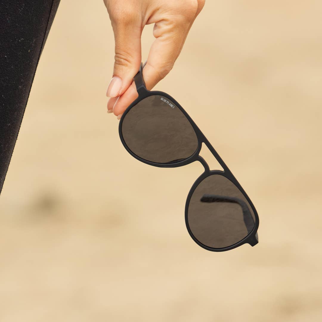 Blue Planet Eco-Eyewear - BP10323 - Dunes - Soft Onyx / Smoke Polarized Lenses