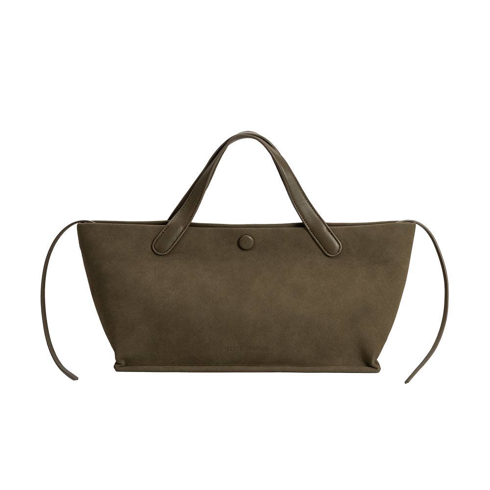 Melie Bianco - Jill Olive Suede Recycled Vegan Tote Bag
