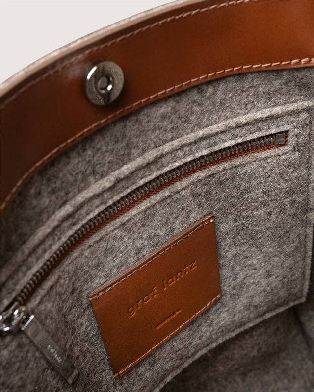 Graf Lantz - Frankie Merino Wool Tote - Ash Brown Sienna