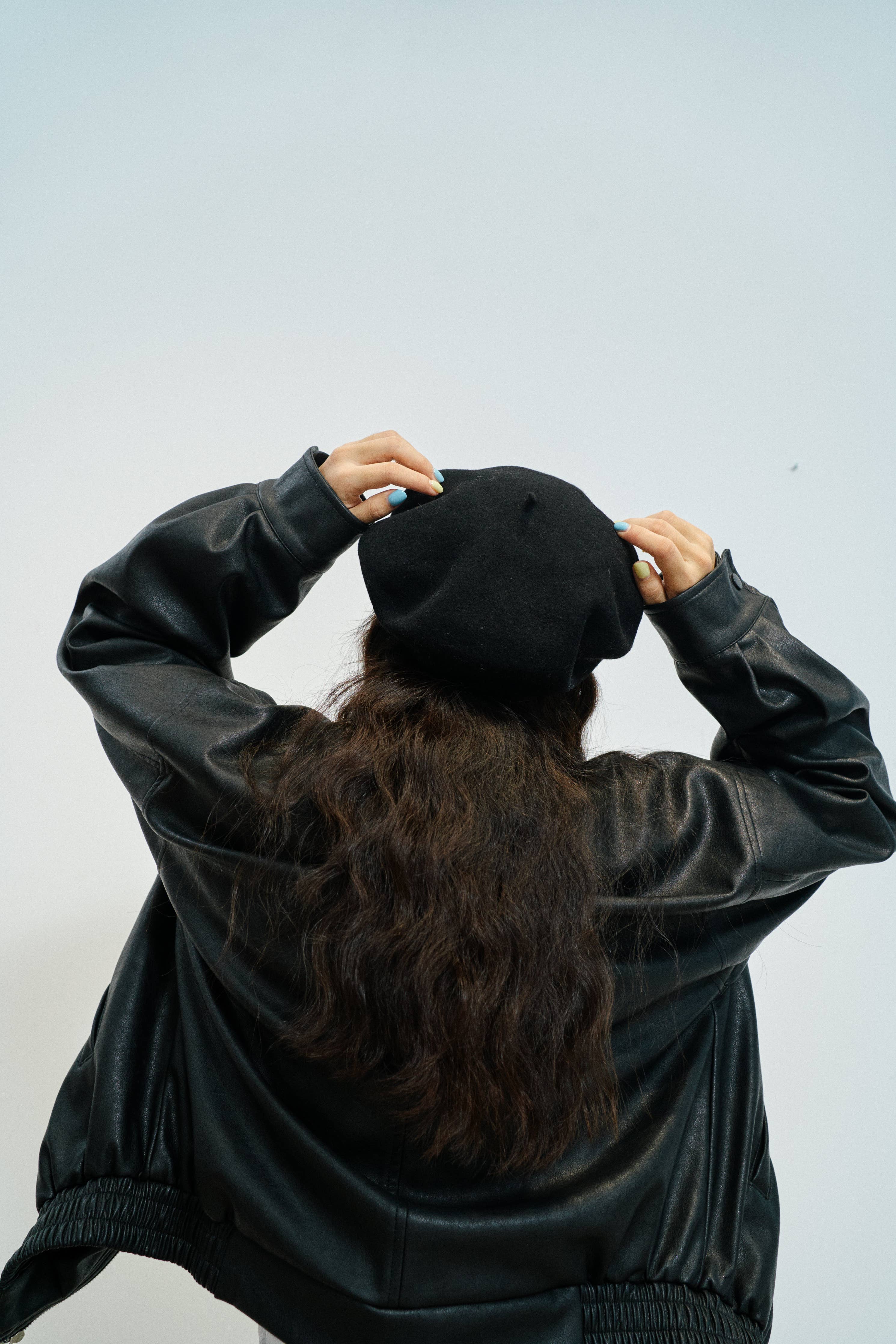 Lost Pattern NYC - "Bon Chic" Wool Beret - Black