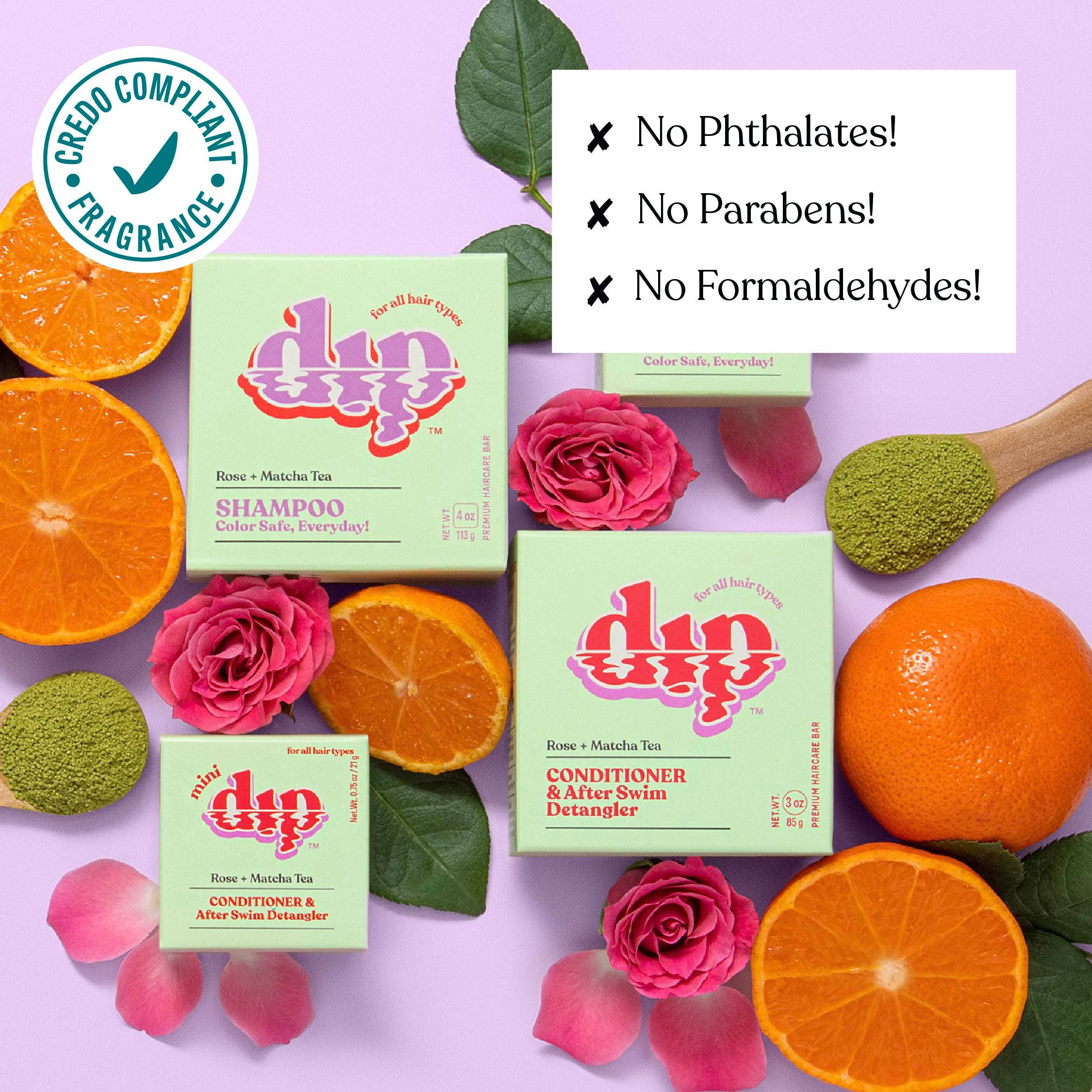Dip - Mini Dip Conditioner & After Swim Detangler - Rose & Matcha Tea