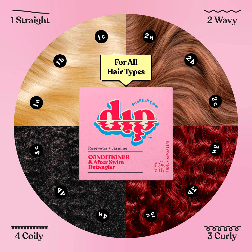 Dip - Dip Conditioner Bar & After Swim Detangler - Rosewater & Jasmine