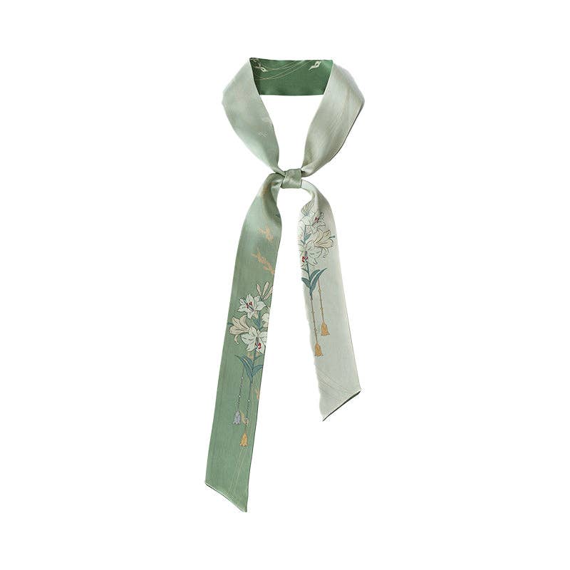 Lost Pattern NYC - "Lily" Silk Skinny Scarf