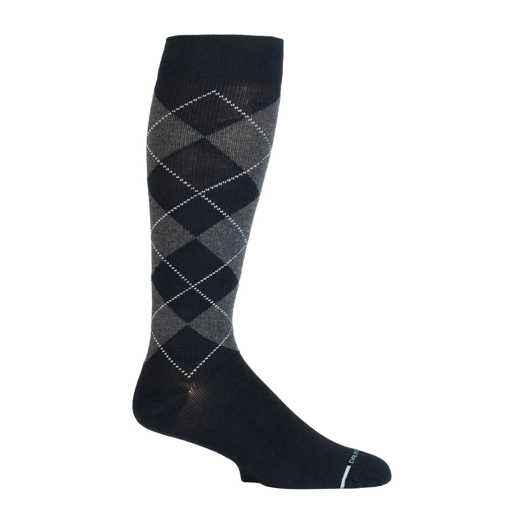 Dr. Motion - Classic Argyle | Knee-High Compression Socks For Men