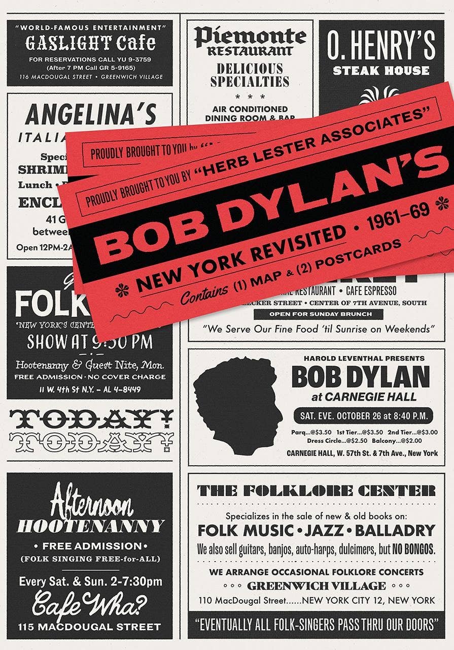 Herb Lester Associates - Bob Dylan's New York Revisited - Map and Guide