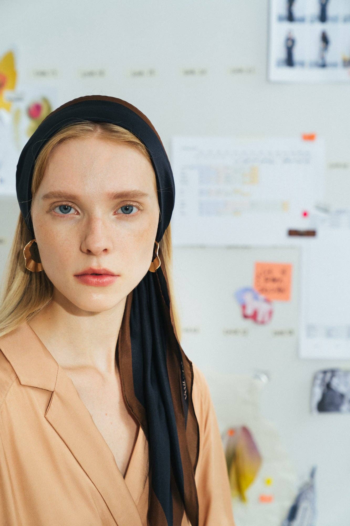 Lost Pattern NYC - "Satin" Silk Neck Scarf - Black