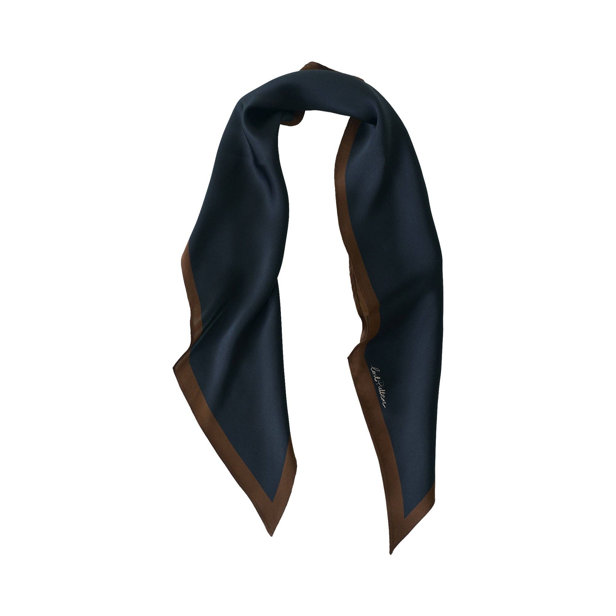 Lost Pattern NYC - "Satin" Silk Neck Scarf - Black