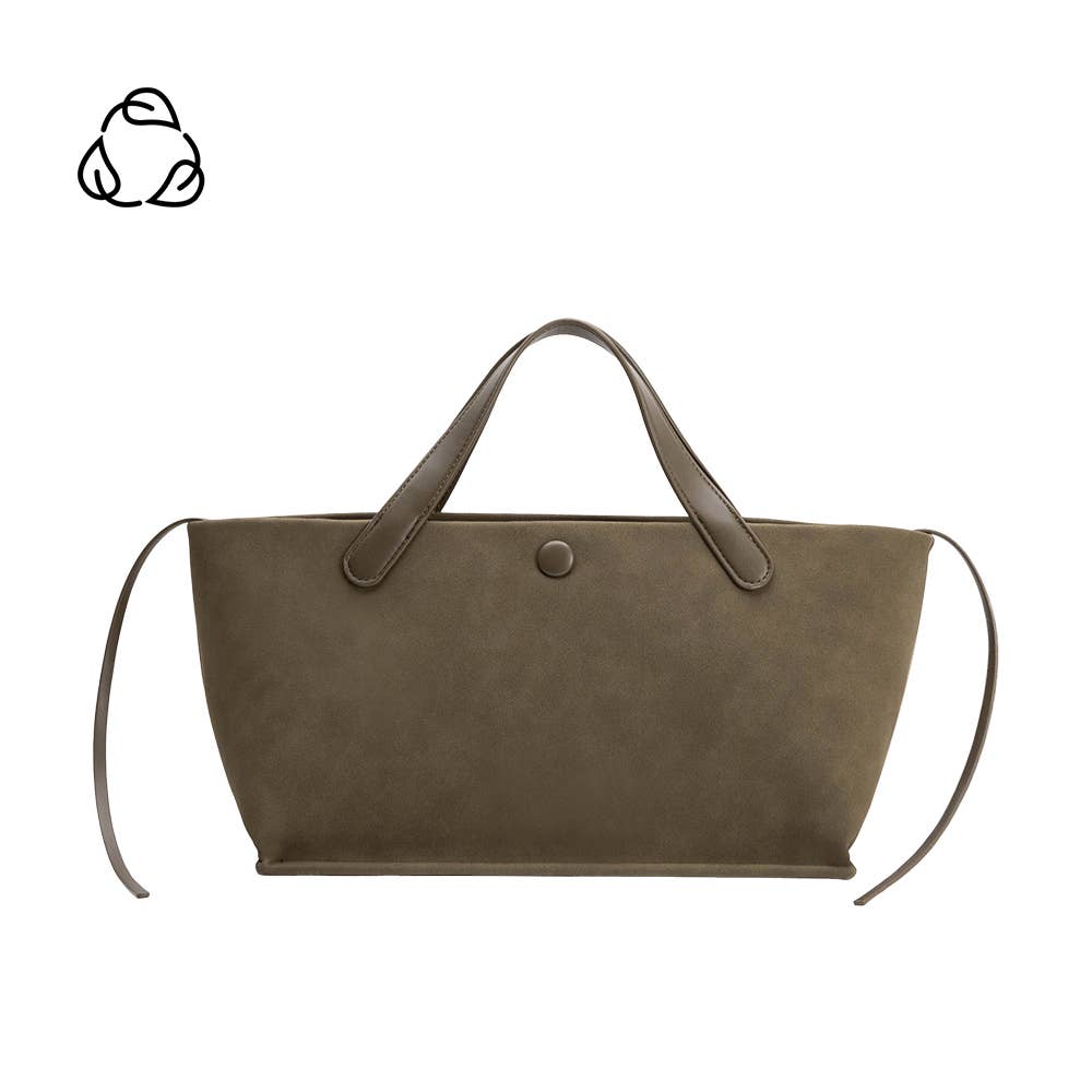 Melie Bianco - Jill Olive Suede Recycled Vegan Tote Bag