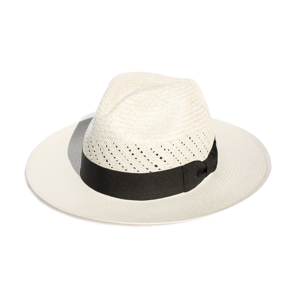 Elegancia Tropical Genuine Panama Hats - Classic Patterned White Panama Hat - Unisex