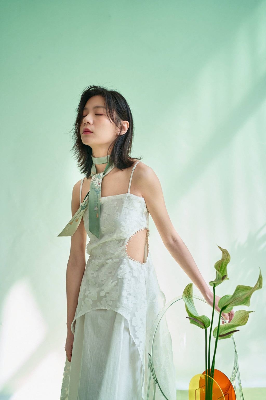 Lost Pattern NYC - "Lily" Silk Skinny Scarf