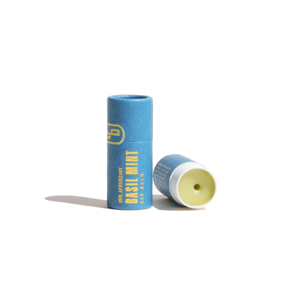 Urb Apothecary - Basil Mint Lip Balm - Healing, Botanically-Infused, Bio-Tube