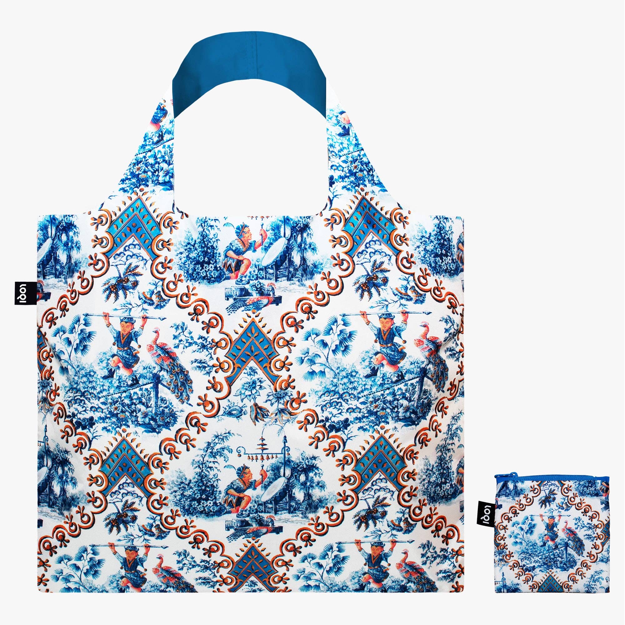 LOQI LLC - DECORATIVE ART Toile de Jouy Juggler Recycled Bag
