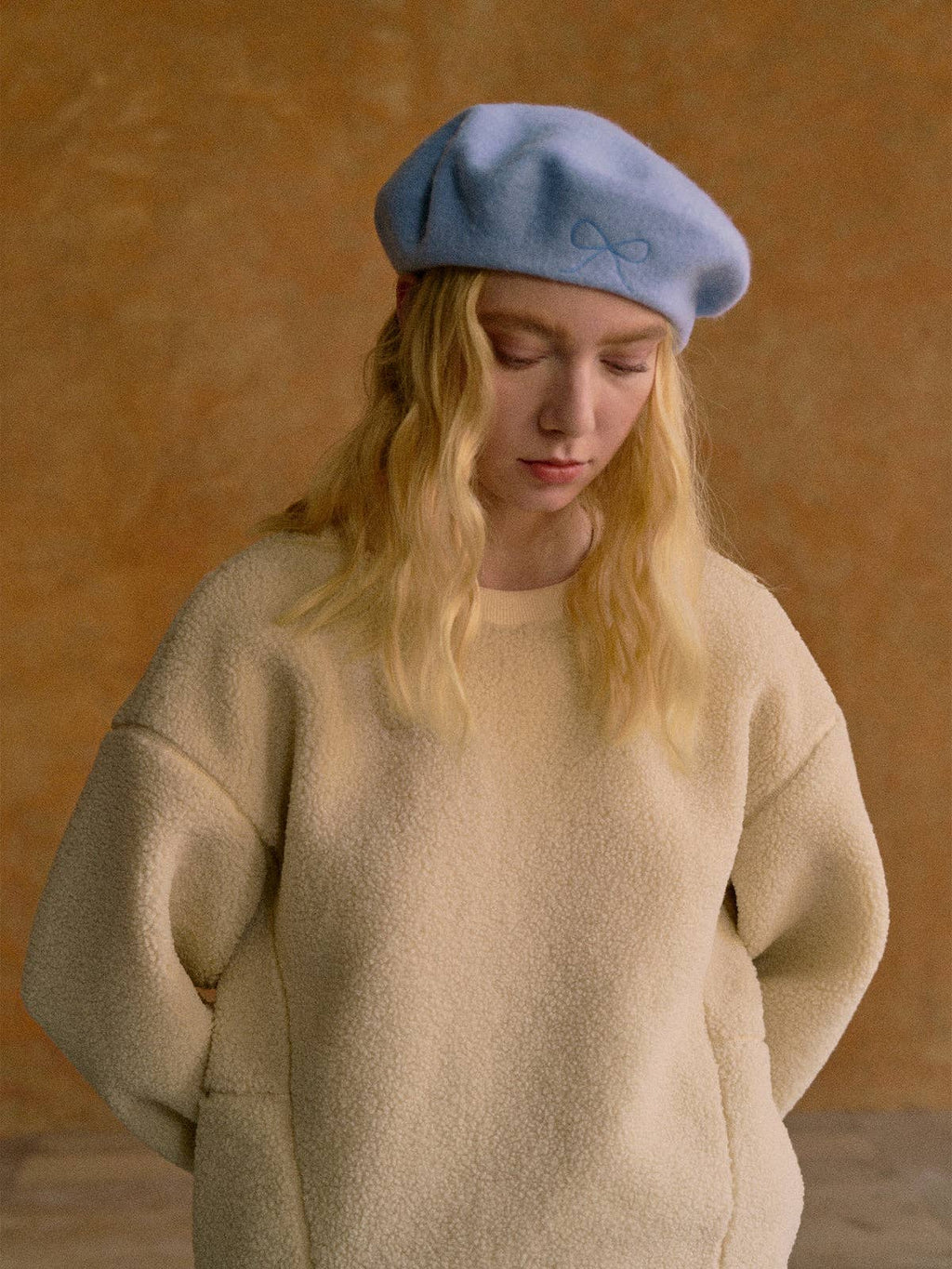 Lost Pattern NYC - "Bon Chic" Wool Beret - Sky Blue