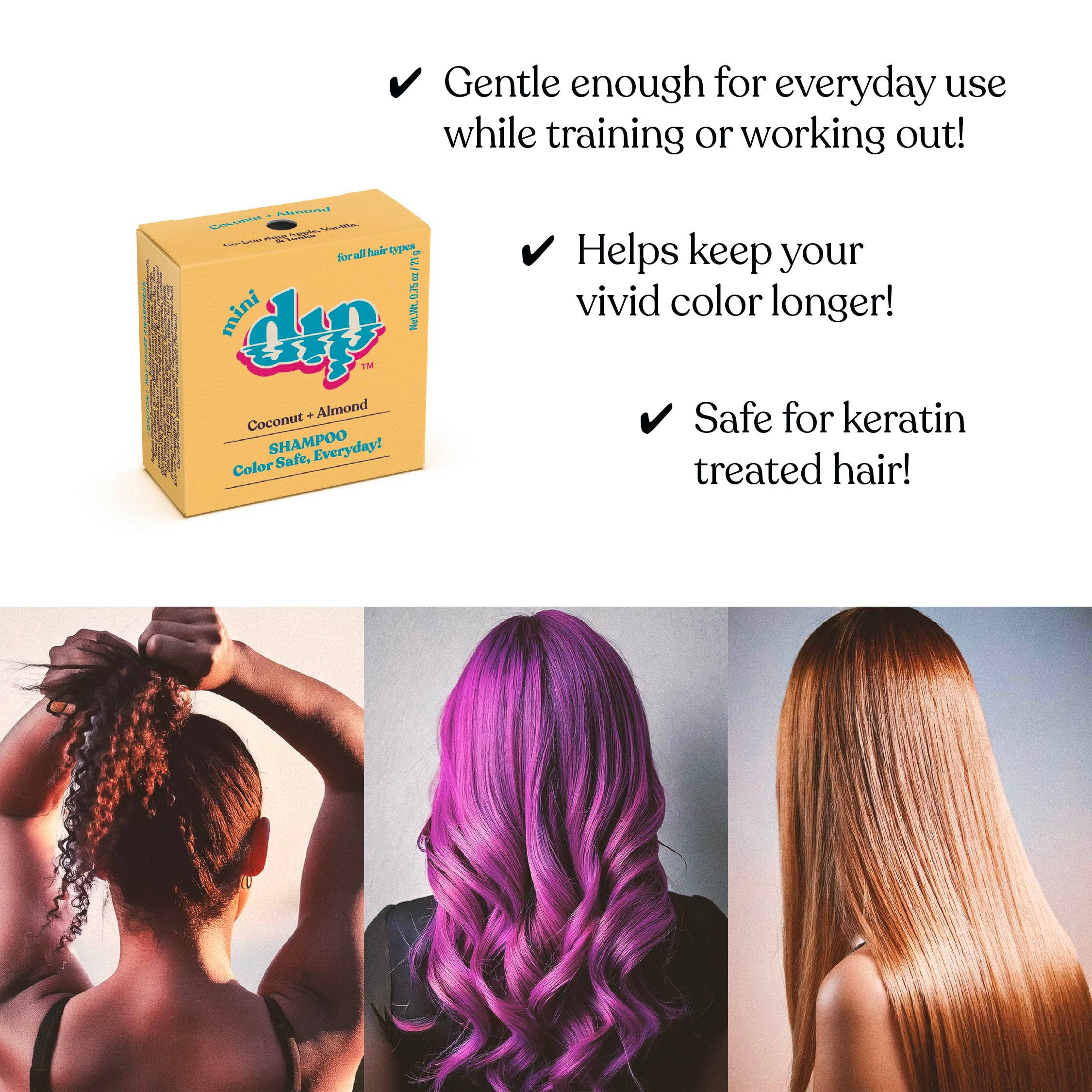 Dip - Mini Dip Shampoo Bar: Color Safe, Everyday - Coconut & Almond